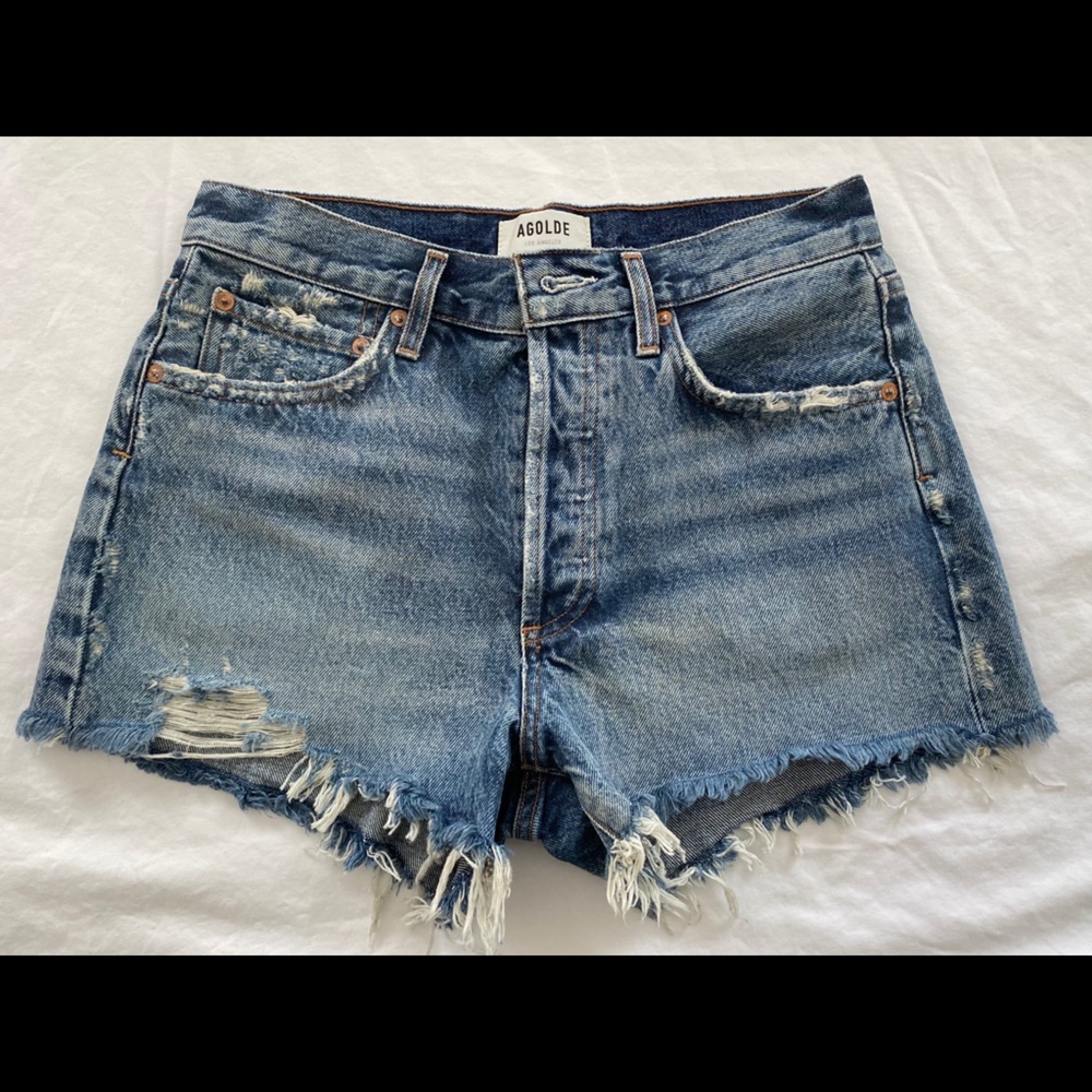 Agolde jean cut off shorts